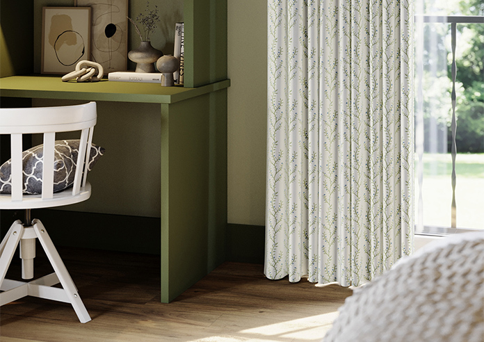 Boughton Faux Silk, Blue - Made to Measure Curtains - Image 5